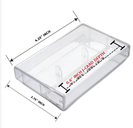 Kit of 3 Clear Cassette Tape Storage Cases - Protective Vintage Cases
