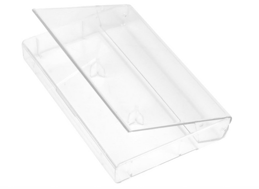 Kit of 3 Clear Cassette Tape Storage Cases - Protective Vintage Cases
